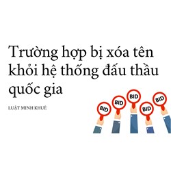 Trường hợp bị xóa tên khỏi hệ thống đấu thầu quốc gia