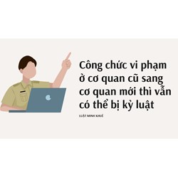 Công chức vi phạm ở cơ quan cũ sang cơ quan mới thì vẫn có thể bị kỷ luật