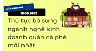 Thủ tục bổ sung ngành nghề kinh doanh quán cà phê mới nhất