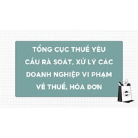 Tổng cục Thuế yêu cầu rà soát, xử lý các doanh nghiệp vi phạm về thuế, hóa đơn