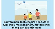 Bài văn mẫu dành cho lớp 8 số 5 đề 6: Giới thiệu một sản phẩm, một trò chơi mang bản sắc Việt Nam