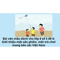 Bài văn mẫu dành cho lớp 8 số 5 đề 6: Giới thiệu một sản phẩm, một trò chơi mang bản sắc Việt Nam