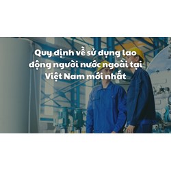 Quy định về sử dụng lao động người nước ngoài tại Việt Nam mới nhất