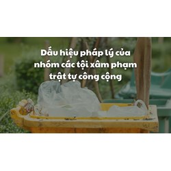 Dấu hiệu pháp lý của nhóm các tội xâm phạm trật tự công cộng