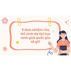 Trách nhiệm của thí sinh dự thi học sinh giỏi quốc gia là gì?