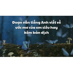 Đoạn văn tiếng Anh viết về ước mơ của em siêu hay kèm bản dịch