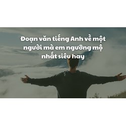Đoạn văn tiếng Anh về một người mà em ngưỡng mộ nhất siêu hay