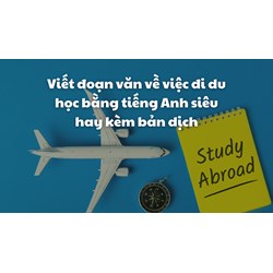 Viết đoạn văn về việc đi du học bằng tiếng Anh siêu hay kèm bản dịch