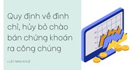 Quy định về đình chỉ, hủy bỏ chào bán chứng khoán ra công chúng