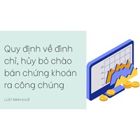 Quy định về đình chỉ, hủy bỏ chào bán chứng khoán ra công chúng