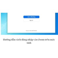 Hướng dẫn cách đăng nhập vào Zoom trên máy tính
