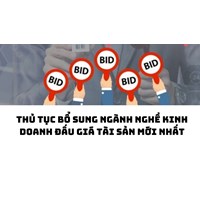 Thủ tục bổ sung ngành nghề kinh doanh đấu giá tài sản mới nhất