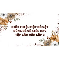 Giới thiệu một đồ vật dùng để vẽ siêu hay Tập làm văn lớp 2