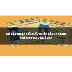 Có bắt buộc đổi giấy phép lái xe sang thẻ PET hay không?
