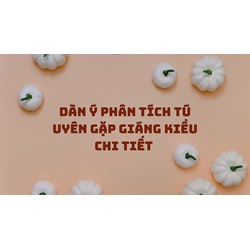 Dàn ý phân tích Tú Uyên gặp Giáng Kiều chi tiết