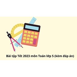 Bài tập Tết ôn tập môn Toán lớp 5 (kèm đáp án)