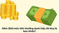 Mức tiền thưởng danh hiệu thi đua theo quy định là bao nhiêu?