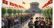 Đoạn văn từ 8-12 câu nêu cảm nhận của em về bài thơ Viếng lăng Bác