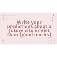 Write your predictions about a future city in Viet Nam (good marks)