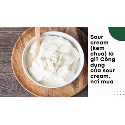 Sour cream (kem chua) là gì? Công dụng của sour cream, nơi mua
