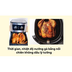 Thời gian, nhiệt độ nướng gà bằng nồi chiên không dầu lý tưởng