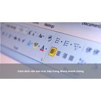 Cách dịch văn bản trực tiếp trong Word nhanh chóng