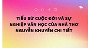 Tiểu sử cuộc đời và sự nghiệp văn học của nhà thơ Nguyễn Khuyến chi tiết