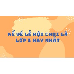 Kể về lễ hội chọi gà lớp 3 hay nhất