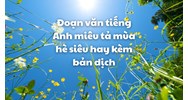 Đoạn văn tiếng Anh miêu tả mùa hè siêu hay kèm bản dịch