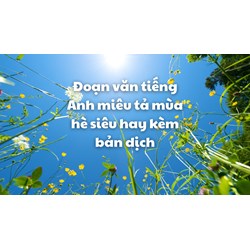 Đoạn văn tiếng Anh miêu tả mùa hè siêu hay kèm bản dịch