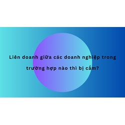 Liên doanh giữa các doanh nghiệp trong trường hợp nào thì bị cấm?