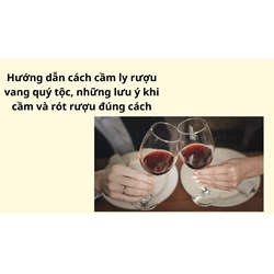 Hướng dẫn cách cầm ly rượu vang quý tộc, những lưu ý khi cầm và rót rượu đúng cách