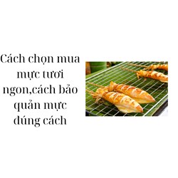 Cách chọn mua mực tươi ngon,cách bảo quản mực đúng cách