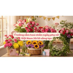 Ý tưởng cắm hoa nhân ngày phụ nữ Việt Nam 20/10 sáng tạo