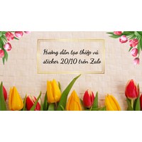 Hướng dẫn tạo thiệp và sticker 20/10 trên Zalo