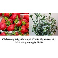Cách trang trí giỏ hoa quả từ dâu tây và trái cây khác tặng mẹ ngày 20/10