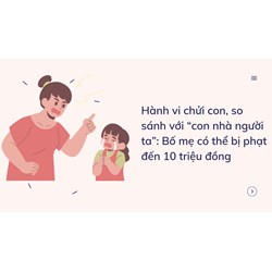 Hành vi chửi con, so sánh với “con nhà người ta”: Bố mẹ có thể bị phạt đến 1 triệu đồng