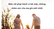 Mức xử phạt hành vi bỏ mặc, không chăm sóc cha mẹ già mới nhất