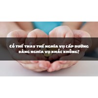Có thể thay thế nghĩa vụ cấp dưỡng bằng nghĩa vụ khác không?