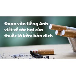 Đoạn văn tiếng Anh viết về tác hại của thuốc lá kèm bản dịch