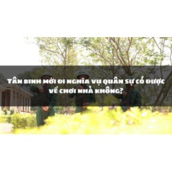 Tân binh mới đi nghĩa vụ quân sự có được về chơi nhà không?