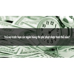 Trả nợ trước hạn các ngân hàng thì phí phạt được tính thế nào?