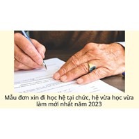 Mẫu đơn xin đi học hệ tại chức, hệ vừa học vừa làm mới nhất