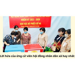 Lời hứa của ứng cử viên hội đồng nhân dân xã hay nhất