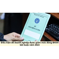 Điều kiện để doanh nghiệp được giảm mức đóng BHXH bắt buộc