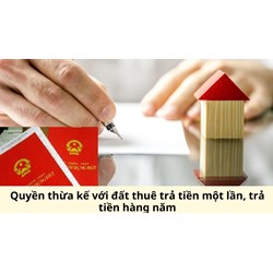 Quyền thừa kế với đất thuê trả tiền một lần, trả tiền hàng năm
