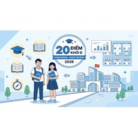 20 điểm khối D năm 2026 nên chọn học ngành nào, trường gì thì tốt?