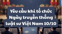 Yêu cầu khi tổ chức Ngày truyền thống luật sư Việt Nam 10/10