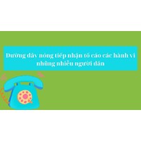 Đường dây nóng tiếp nhận tố cáo các hành vi nhũng nhiễu người dân