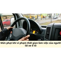 Mức phạt khi vi phạm thời gian làm việc của người lái xe ô tô